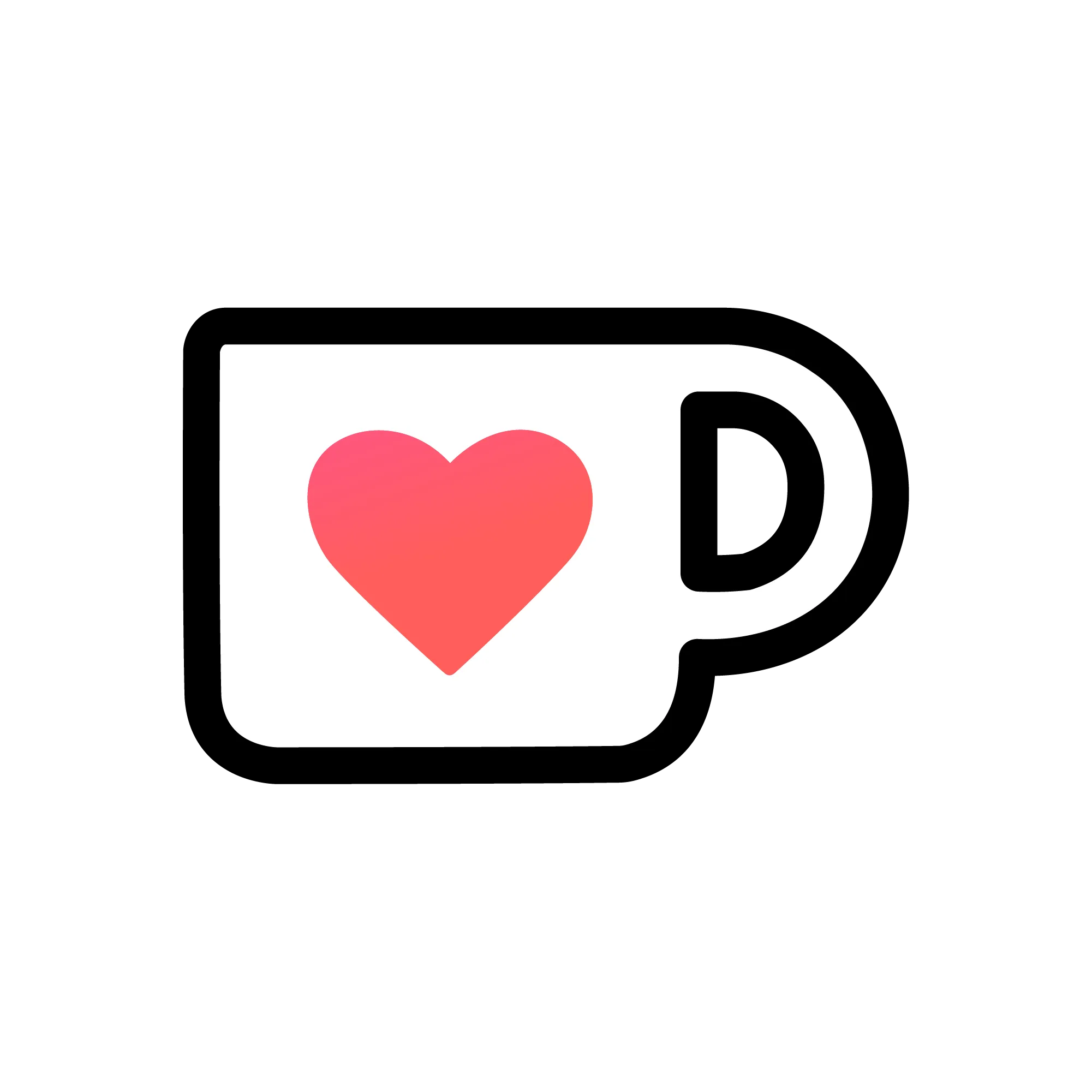 Ko-Fi logo resembling a coffee cup.